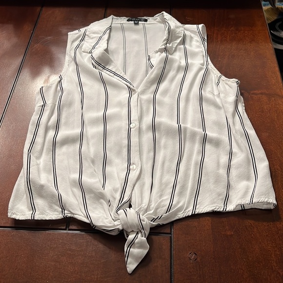 Dynamite white stripped tank top - Picture 2 of 4